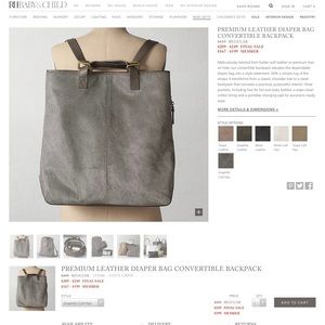 Restoration Hardware Diaper Bag